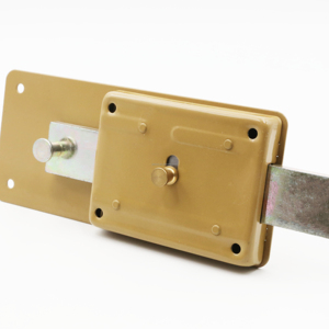 安全锁 双黄铜锁芯钥匙锁 门锁 夜间门锁 带强力门锁栓 木门锁 - Product Image 5