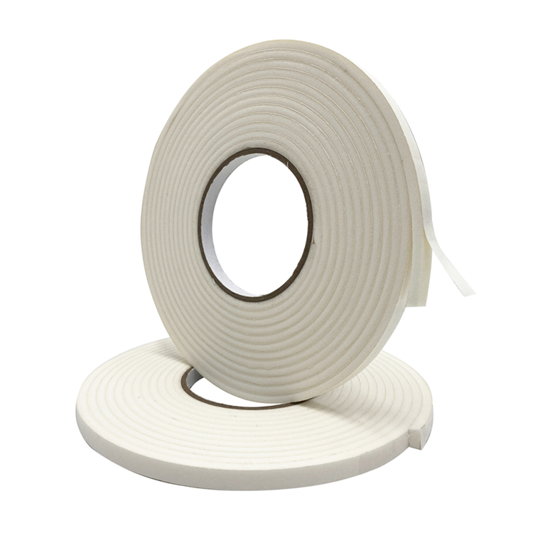 Self-Adhesive PVC Vinyl Foam Weatherstrip Waterproof Shockproof Sound Insulation Sealing Tape for Door Jam & Window Frame Gaps