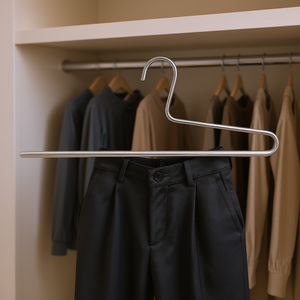 Cintres pour pantalons Mawa Stirrup Kh 1, barre métallique 30 cm, argent, lot de 5 - Product Image 3