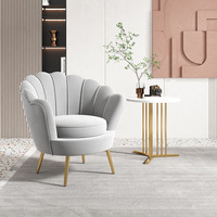 Chaise de salle à manger moderne de luxe pour hôtel restaurant chaise de salle à manger en velours tufté velours en tissu scandinave marron gris avec pied en métal