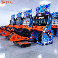 Sno Cross Coin Operated 3D Motorcycle Racing Arcade Game Machine Driving Simulator Indoor Game Center Metal Plastic English TT