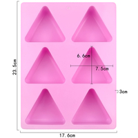 Moule à gâteau triangulaire en silicone résine antiadhésif, écologique, sans BPA, réutilisable, monobloc, pour la préparation de puddings