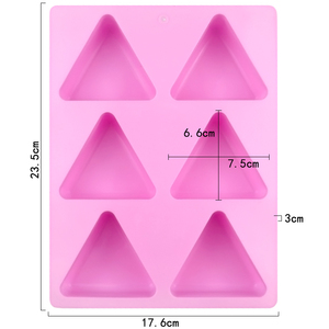 BakingHole Triangle Shape Soap Mold <b>Silicone</b> Cake Mold <b>Silicone</b> Candle Make Bpa Free Reused <b>Silicone</b> Cake Mold Pudding Make Mold - Product Image 2
