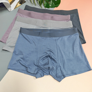 Ropa Interior Masculina Modal al por Mayor con Logotipo Personalizado, Bóxers Sin Costuras para Hombre, Tallas Grandes, Color Sólido Clásico, Cómodos y Elásticos - Product Image 6