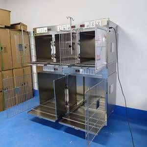 Cages d'unité de soins intensifs électriques en acier inoxydable certifiées CE de classe II, chambre à oxygène, instruments chirurgicaux vétérinaires, chenil pour chiens, clinique - Product Image 5