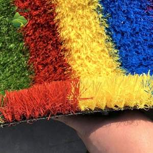 Herbe de <span class=keywords><strong>couleur</strong></span> bon marché pour jardin extérieur prix du <span class=keywords><strong>gazon</strong></span> artificiel rouge bleu blanc <span class=keywords><strong>Gazon</strong></span> synthétique - Product Image 4