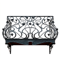 Rampe de balcon en acier inoxydable de style victorien KHP - Design décoratif mural - Résistant à la rouille - Sécurité - Installation facile