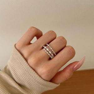 Dylam Personalized <b>Statement</b> Jewelry 925 Sterling <b>Silver</b> Multiple Layer Eternity Band 5A Cubic Zirconia Twisted Dress up <b>Rings</b> - Product Image 4