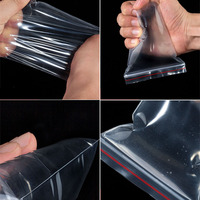 Sacs de rangement personnalisés avec fermeture éclair, sacs à fermeture éclair transparents en plastique PE avec impression en héliogravure, fermeture éclair supérieure multiple