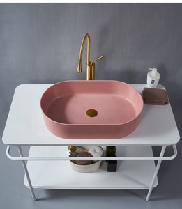 <span class=keywords><strong>Lavabo</strong></span> da <span class=keywords><strong>Bagno</strong></span> per Hotel in Superficie Solida Naturale di Grande Dimensione Forma Ovale Viola - Product Image 3
