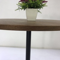 Kd design français maison salon table de chevet moderne en mdf avec revêtement noir allié jambe