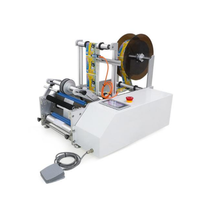 Machine d'étiquetage semi-automatique horizontale double face, auto-adhésive, pour bouteilles de vin, cosmétiques, parfums, ISO