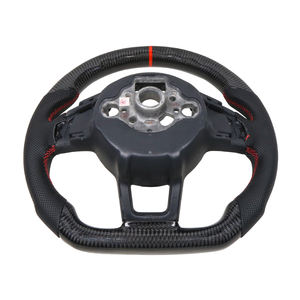 Fit 2013-2020 Mk7/Mk7.5 <span class=keywords><strong>GTD</strong></span>/R <span class=keywords><strong>Golf</strong></span> <span class=keywords><strong>7</strong></span> Volant de sport plat en Fiber de carbone véritable Non chauffé - Product Image 2