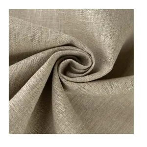 275 GSM 100% tecido de linho natural não amaciado rolo de tecido de alta qualidade para roupas tecido respirável