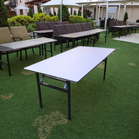 Table de banquet pliante en PVC durable bon marché Offres Spéciales Table rectangulaire en contreplaqué