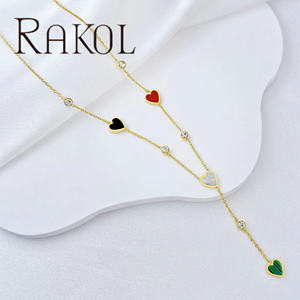 RAKOL ZPN557 Collier luxueux pour femme à la mode coloré et fin - Product Image 1