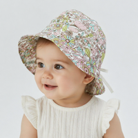 Venta al por mayor encantador 100% algodón estampado cubo sombrero tulipán sombrero para bebés niños