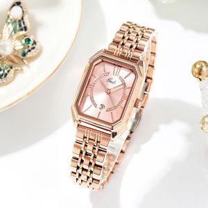 Nouvelle montre pour femme, montre carrée rétro de petite taille avec bracelet en acier, élégante et étanche, montre à quartz - Product Image 6