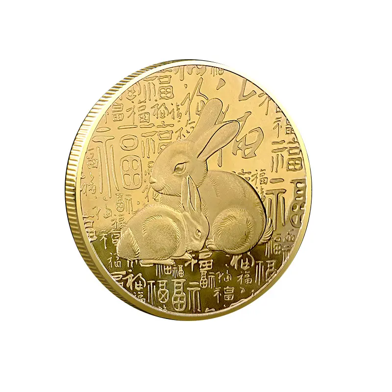 2023 le nouvel an chinois du lapin 1 oz or et argent lapin porte-bonheur