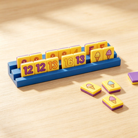 Jeu de cartes Rummy à double couche avec numéros, imprimé sur le thème de la crème glacée, en acrylique, jeu de société Rummy Cube, souvenir de fête de naissance, cadeau