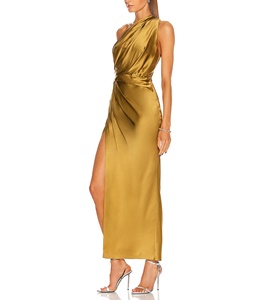 <span class=keywords><strong>Abito</strong></span> <span class=keywords><strong>lungo</strong></span> a fessura a maniche corte con una spalla a vita nuda Sexy sottile personalizzato di fabbrica per donne e signore eleganti - Product Image 3