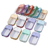 Flacon pulvérisateur carré en PETG à paroi épaisse de 30 ml et 50 ml, format carte de crédit, pour brume faciale, emballage cosmétique avec logo
