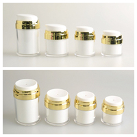 Pot Airless 30 ml 50 ml Double Paroi, Pot Acrylique à Pompe Airless Rechargeable