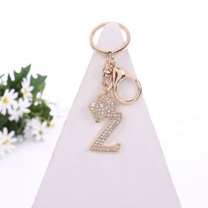 Nouvel Arrivage Porte-clés Lettre en Métal Diamanté, Décoration de Sac, Breloque de Téléphone, Pendentifs Alphabet en Strass, Anneaux Porte-clés - Product Image 6