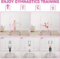 Barre de gymnastique horizontale réglable en hauteur, pliable, équipement de gymnastique intérieur/extérieur, anneaux, barre d'entraînement, salle de sport à domicile pour enfants