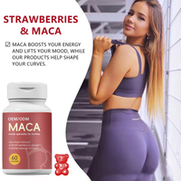 Gummies naturelles à base de maca Yiteng pour femmes, pour tonifier les hanches/cuisses, améliorer la silhouette, soutenir le système immunitaire, 60 unités