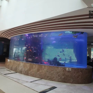 Aquarium mural en acrylique carré grand cylindre cube, aquarium pour poissons d'eau salée en plastique de 50 mm 60 mm - Product Image 2