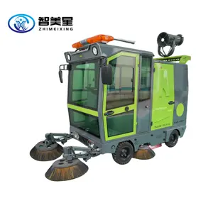 ZMX-S2500A Double Vacuum Battery Road Sweeper Truck Factory Use with Cannon and High Pressure Washing Kit for Floor Sweeping