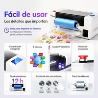 InkSonic VF13 Machine UV DTF avec Plastifieuse Nettoyage Automatique Impression d'Autocollants Distributeur