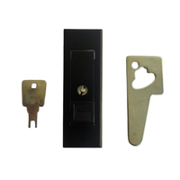 OEM en alliage de zinc noir MS603-1 bouton de verrouillage d'armoire serrure à ressort armoire de lutte contre l'incendie serrure d'avion avec clé déverrouiller boîte de distribution