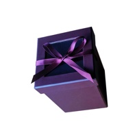 KEXIN Boîte cadeau à chocolat magnétique multicouche violette avec fermeture à ruban et couvercle transparent pour emballage de chocolat élégant