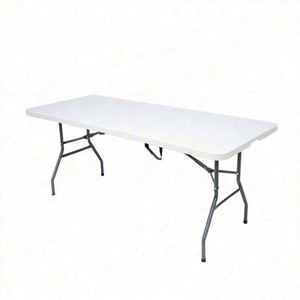 Wholesale High Quality Party <b>Folding</b> <b>Tables</b> Adjustable 6ft 8ft Rectangular HDPE <b>Plastic</b> Metal Frame Portable Outdoor Use Custom - Product Image 3