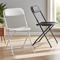 Chaise pliante en plastique durable de haute qualité pour événements extérieurs, mariages, banquets, parcs et jardins - Blanc