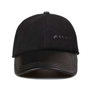 Casquette de baseball en daim avec patché avec bord en cuir-Design personnalisé, options personnalisables par Direct Factory - Product Image 3