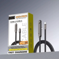 Câble Type-C moderne pour un style de vie professionnel, design tressé en nylon, câble tressé en nylon, connecteur USB-C vers USB-C, câble de charge rapide