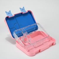 Boîte à lunch scolaire en plastique sans BPA, compatible micro-ondes, style bento pour enfants, pour l'école et le bureau