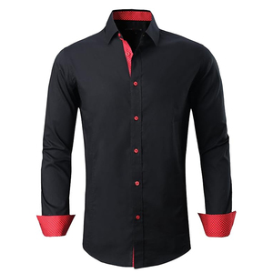 Custom High Quality 100% Cotton <strong>Flannel</strong> <strong>White</strong>/Black/Blue/Pink Non-Iron Plaid Formal Button-Up Shirt for Men - Product Image 3