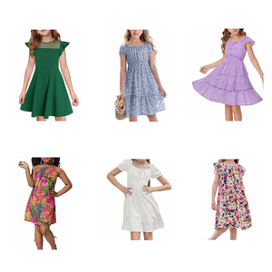 Robe d'été pour filles, prête à être expédiée en 2026, 0-14 ans, neuve, lots mixtes, modèle léger 418 CN/FUJ, liquidation d'inventaire - Product Image 1