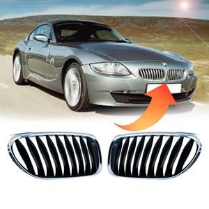 Griglia paraurti anteriore cromata argento maglia 51137051957 51137051958 per BMW <span class=keywords><strong>Z4</strong></span> serie <span class=keywords><strong>E85</strong></span> - Product Image 4