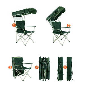 Logotipo personalizado portátil sombrilla plegable sillas de <span class=keywords><strong>playa</strong></span> al aire libre jardín Picnic ligero Camping pesca silla con dosel - Product Image 6
