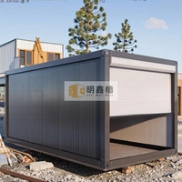 Garage préfabriqué pliable extensible en acier, maison conteneur modulaire compacte, abri de voiture 20 pieds, hôtel, bureau, bâtiment