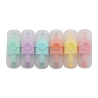 Set Pena Stabilo Mini 6 Warna Pastel Ujung Runcing Lucu Pena Spidol Saku Portabel untuk Perlengkapan Alat Tulis Kantor Siswa