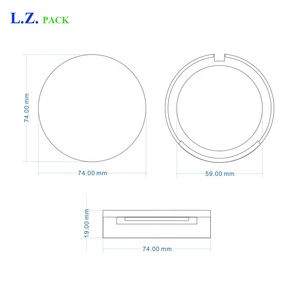 LZ confezione Stock 100 pezzi singolo colore doppio strato nero opaco fardello trucco 59mm rotondo compatto in polvere con specchio e Puff - Product Image 5