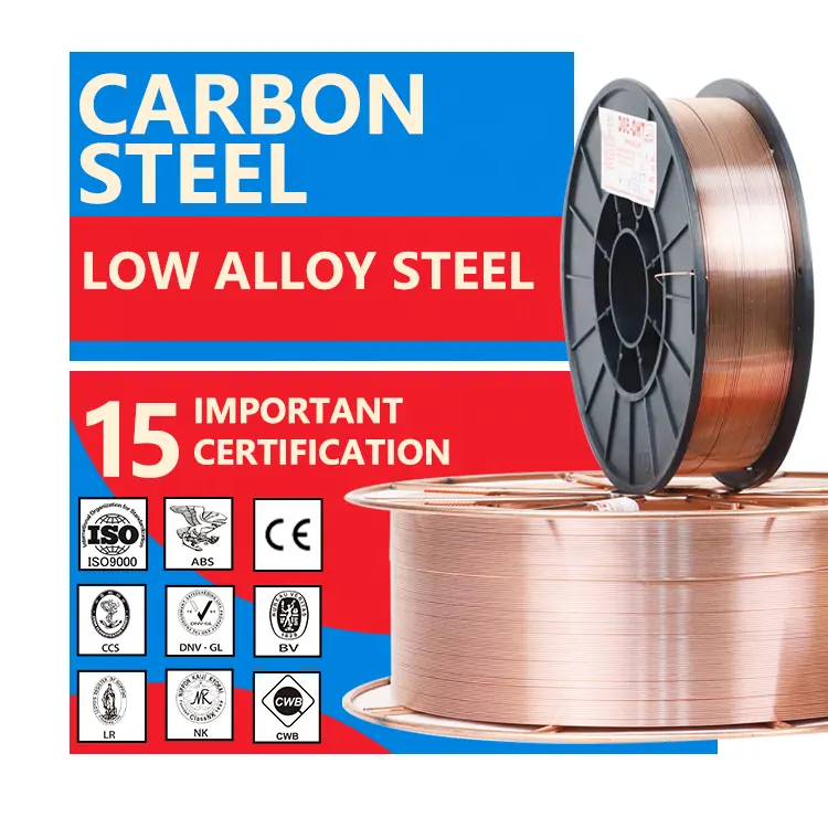 Usine directement vente de haute qualité en acier au carbone de soudage toutes les positions de soudage mig fil ER70S-6 SG2 G3Si1