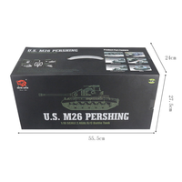 Modèle de char télécommandé Heng Long 3838-1 M26 Pershing US 1/16, 2.4G, avec infrarouge, combat BB, airsoft, fumée, lumières, son, chenilles en métal