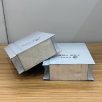 Panneau sandwich en laine de roche de silice de qualité GMP, type bouche, ignifuge, sans poussière, pour cloison de salle blanche, atelier médical, hôpital